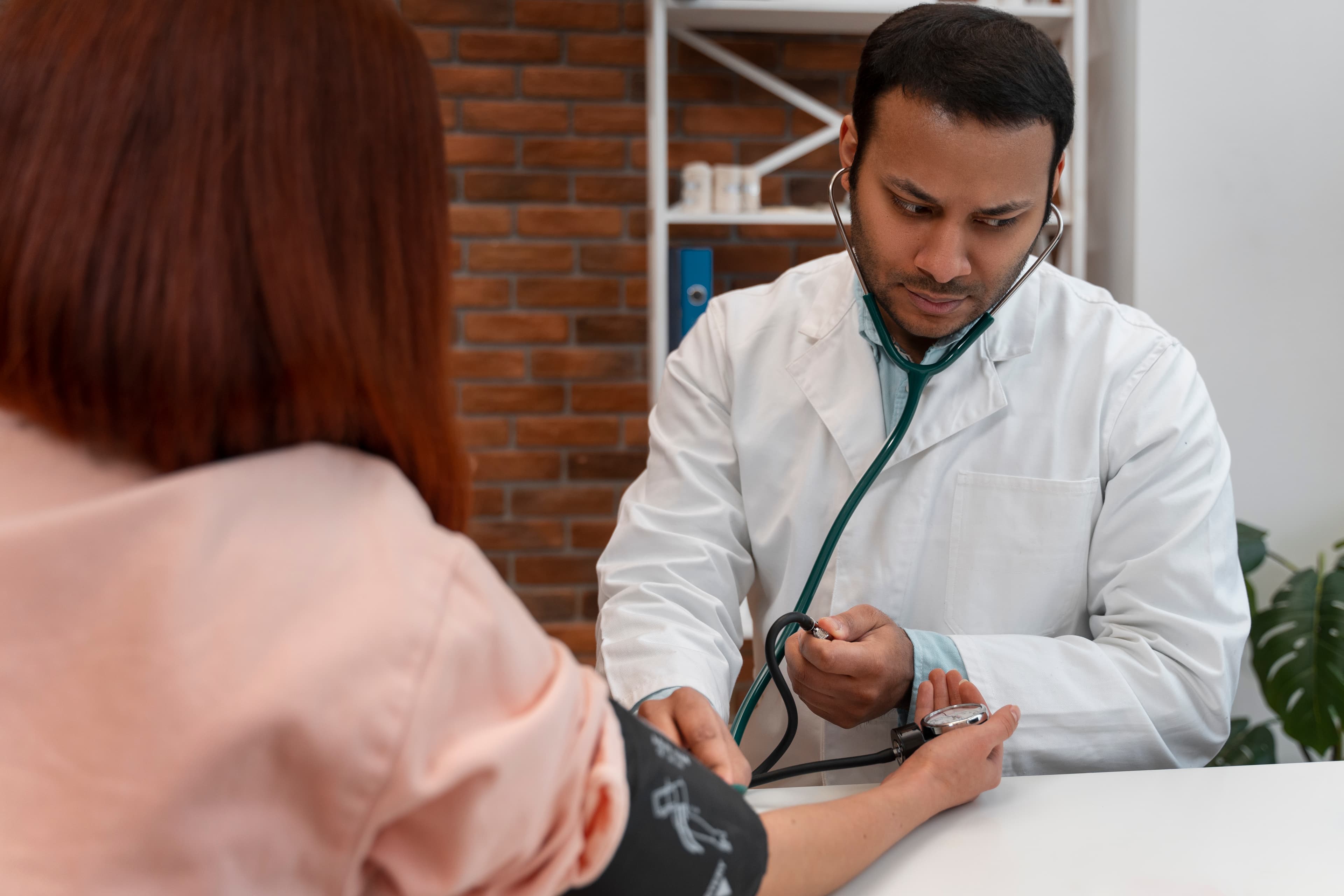 doctor visiting patient at home